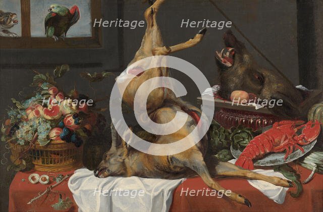 Still Life with a Dead Stag, 1650. Creator: Frans Snyders.