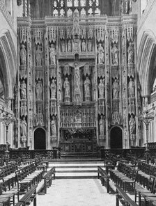 The reredos of Winchester Cathedral, 1924-1926. Artist: Unknown