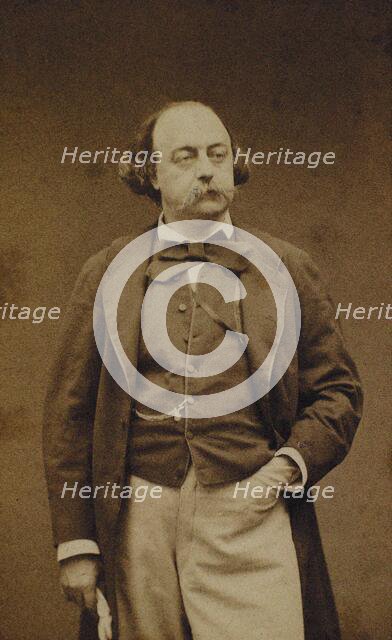 Portrait of Gustave Flaubert (1821-1880), 1860. Creator: Carjat, Étienne (1828-1906).
