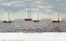 Sailing in the harbour, Chicago, Illinois, USA, 1915. Artist: Unknown