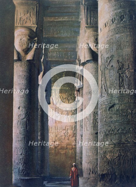 The Grand Hall, Temple of Hathor, Dendera, Egypt, 20th century. Artist: Unknown