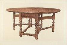 Gateleg Table, 1939. Creator: Amos C. Brinton.