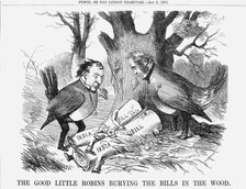 'The Good Little Robins burying the Bills in the Wood', 1858. Artist: Unknown