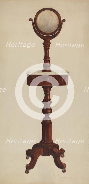 Shaving Stand, c. 1938. Creator: Charles Bowman.