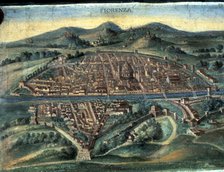 Map of Florence, 15th century. Artist: Unknown
