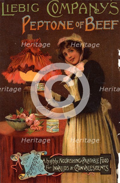 Liebig Company's Peptone of Beef, 19th century. Artist: Unknown