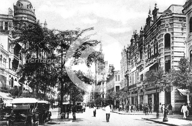 Avenida Rio Branco, Rio de Janeiro, Brail, c1920s. Artist: Unknown