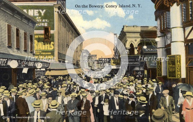 On the Bowery, Coney Island, New York City, New York, USA, 1916. Artist: Unknown