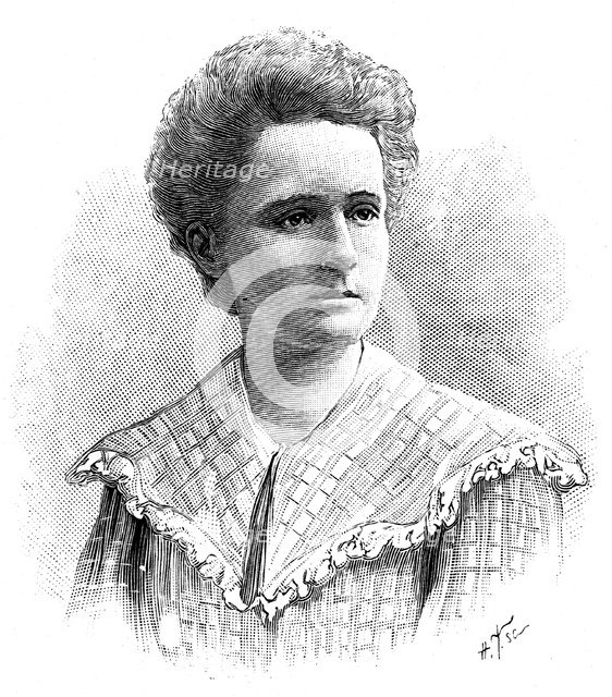 Marie Sklodowska Curie, Polish-born French physicist, 1904.   Artist: Anon