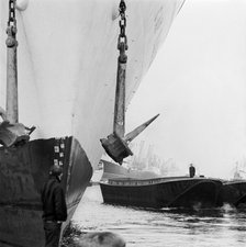 Ships in the docks on the Thames, London, July 1965. Artist: John Gay