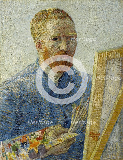 Self-portrait at the easel.