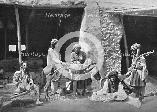 Afghan merchants of Charman on the borders of Afghanistan, 1902. Artist: F Bremner.