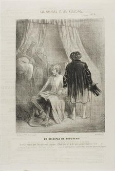 A Follower of Broussais (plate 7), 1843. Creator: Charles Emile Jacque.