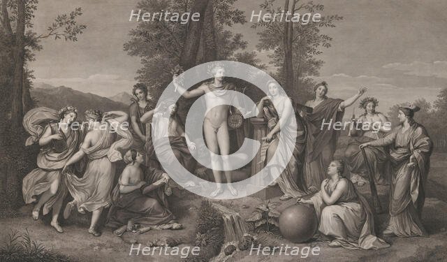 Apollo and the Muses on Parnassus, 1784., 1784. Creator: Raphael Morghen.