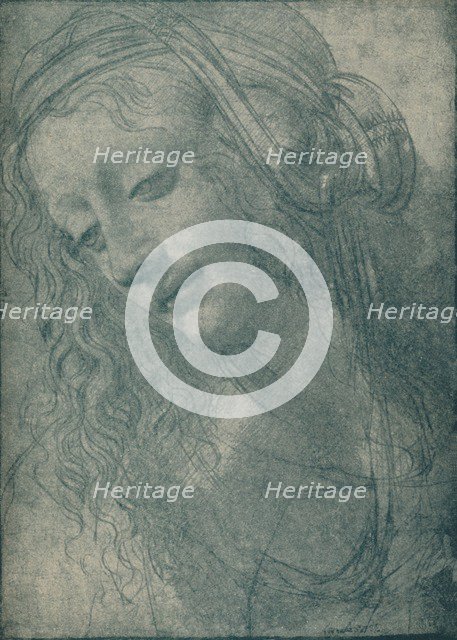 'Head of a Virgin', c15th century, (1932). Artist: Leonardo da Vinci.