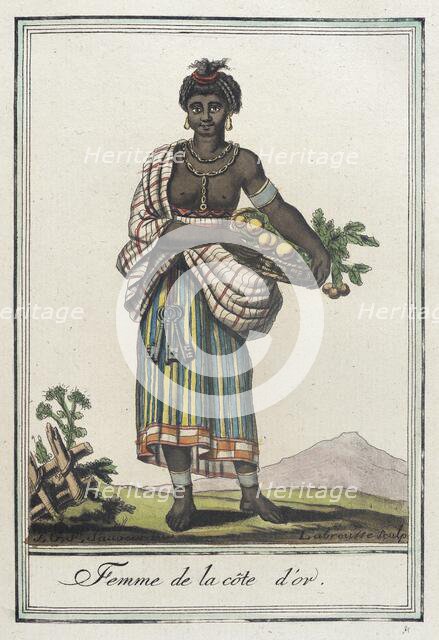 Costumes de Différents Pays,'Femme de la Côte d'Or', c1797. Creator: Jacques Grasset de Saint-Sauveur.