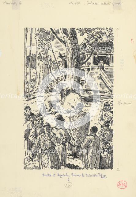 3.- A shot rang out through the garden.., 1953. Creator: Andrej Kovacik.