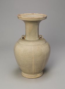 Trumpet-Mouthed Bottle with Abstract Floral Designs, Five Dynasties period (907-960). Creator: Unknown.