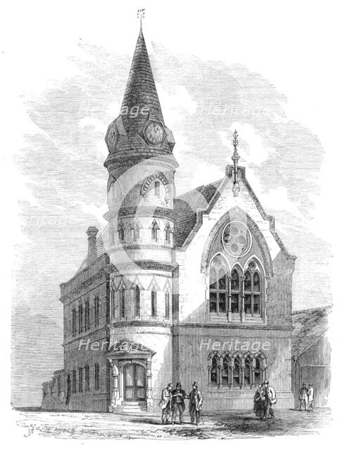 Working-men's hall lately erected at Eastbourne, 1864. Creator: Unknown.