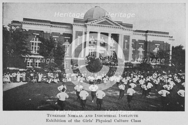 Tuskegee Normal and Industrial Institute; Exhibition of the girls' physical culture class, 1922. Creator: Unknown.