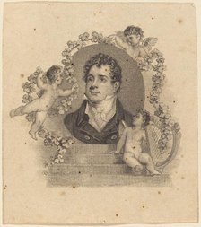Portrait of a Young Gentleman Surrounded by Cupids; Lord Byron?, 19th century. Creator: Unknown.