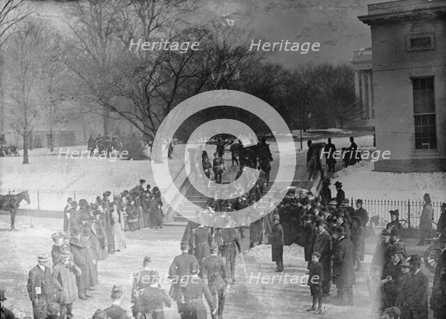 New Year's Reception At White House - Civilians In Line For Reception, 1910. Creator: Harris & Ewing.