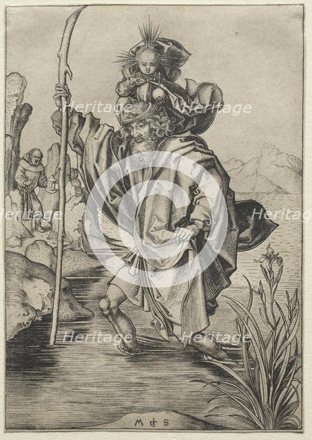 St. Christopher. Creator: Martin Schongauer (German, c.1450-1491).