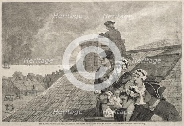 The Battle of Bunker Hill - Watching the Fight from Copp's Hill, in Boston, 1875. Creator: Winslow Homer (American, 1836-1910).