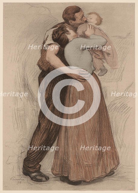 Le Baiser (The Kiss), 1898. Creator: Prouvé, Victor (1858-1943).