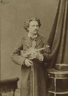 Portrait of the violinist and composer Frantisek Ondricek (1857-1922), 1882-1883. Creator: Anonymous.
