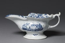 Sauce Boat, c. 1752. Creator: Bristol Porcelain Factory (British), possibly by ; Worcester Porcelain Factory (British), possibly by.