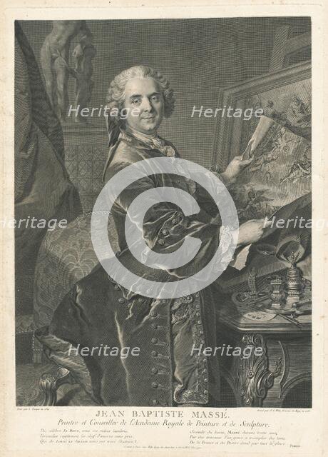 Jean Baptiste Massé, 1755. Creator: Johann Georg Wille.