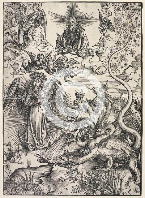 Revelation of St. John: The Woman Clothed with the Sun, 1511. Creator: Albrecht Dürer (German, 1471-1528).