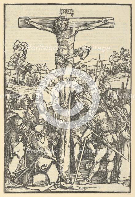 The Crucifixion, from Der beschlossen gart des rosenkranzes marie, 1505. Creator: Hans Schäufelein the Elder.