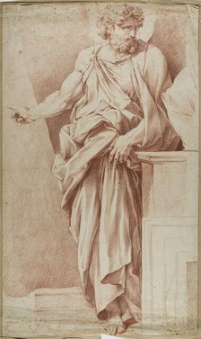Standing Man, Pointing with Right Hand, n.d. Creator: After Raffaello Sanzio, called Raphael  Italian, 1483-1545.