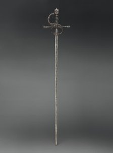 Rapier, hilt, Northern European, possibly German; blade, Italian, Belluno, ca. 1610-20. Creator: Pietro de Formicano.