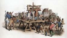 A pillory, 1805. Artist: William Henry Pyne