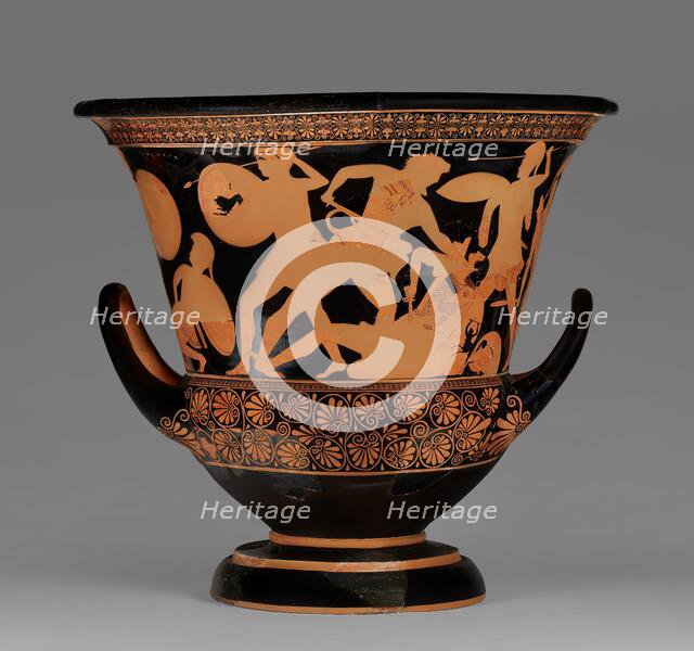 Fragmentary Attic Red-Figure Calyx Krater, 480-470 BC. Creator: Syleus Painter.
