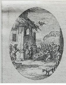The Mysteries of the Passion: The Adoration of the Shepherds. Creator: Jacques Callot (French, 1592-1635).