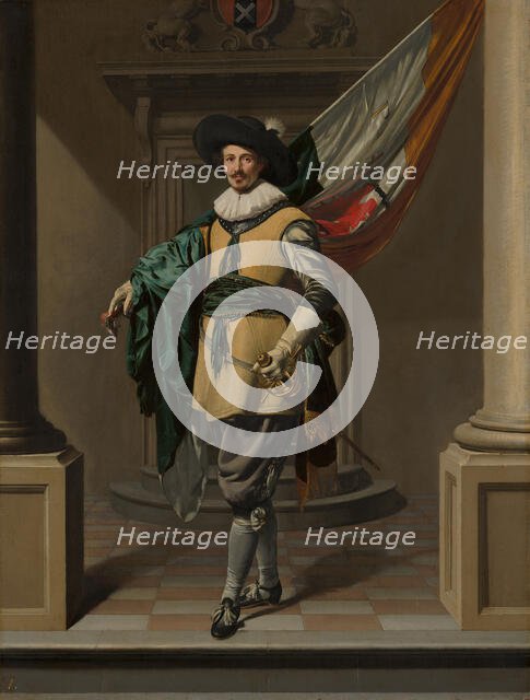 Portrait of Loef Vredericx (1590-1668) as an Ensign, c1630s. Creator: Thomas de Keyser.