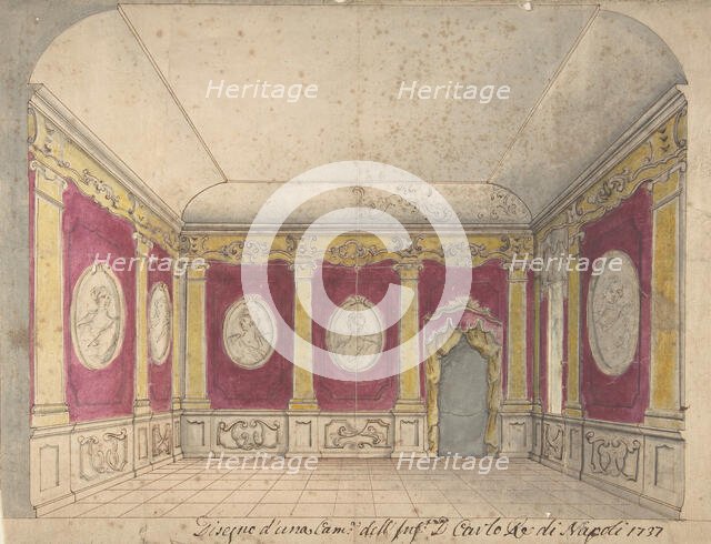 Design of a Room of the Infante Don Carlo, King of Naples, 1737. Creator: Anon.