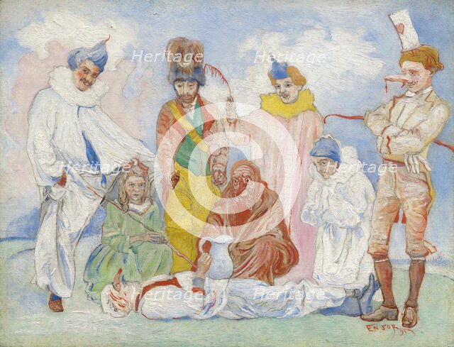 Baptême de masques, 1891. Creator: Ensor, James (1860-1949).