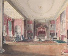 The State Bed Chamber, Stowe Buckinghamshire, 1838. Creator: Joseph Nash.