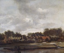 'Landscape, with Bleaching Grounds', 17th century. Artists: Follower of Jan van Ruisdael, Jan Vermeer.