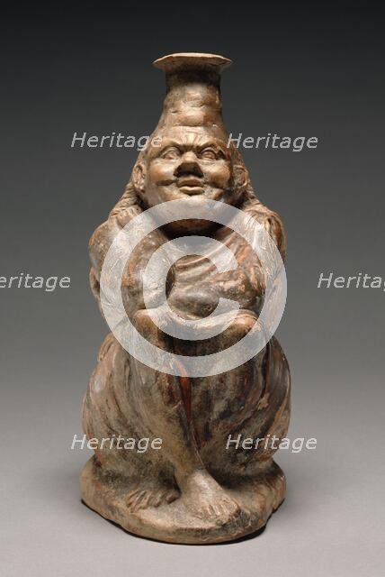 Plastic Vase in the Form of a Seated Enslaved Woman, 2nd-1st century BC. Creator: Unknown.