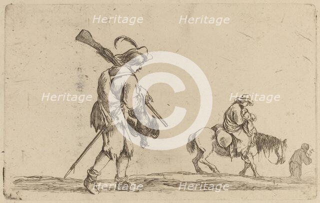 Soldier Holding a Fowl by the Feet. Creator: Stefano della Bella.