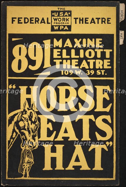 Horse Eats Hat, New York, 1936. Creator: Unknown.