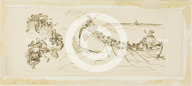 Life Boat Full of Women, 1843-1891. Creator: Charles Samuel Keene.