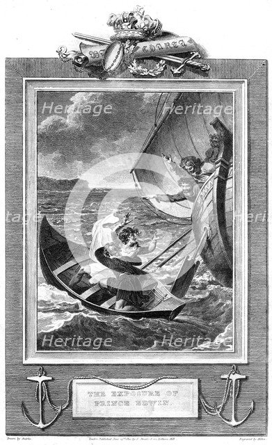 'The Exposure of Prince Edwin', (1810).Artist: Milton