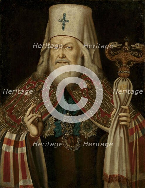 Portrait of Plato II (Levshin), the Metropolitan of Moscow (1737-1812), 2nd Half of the 18th cen.. Creator: Anonymous.
